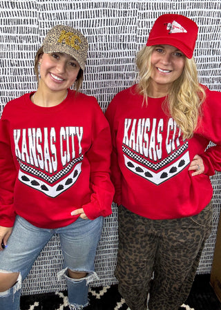 Retro Kansas City Red Graphic Sweatshirt