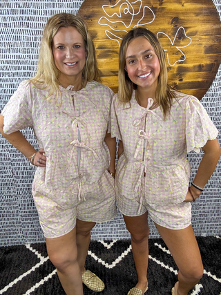 Carmin Floral Gingham Top