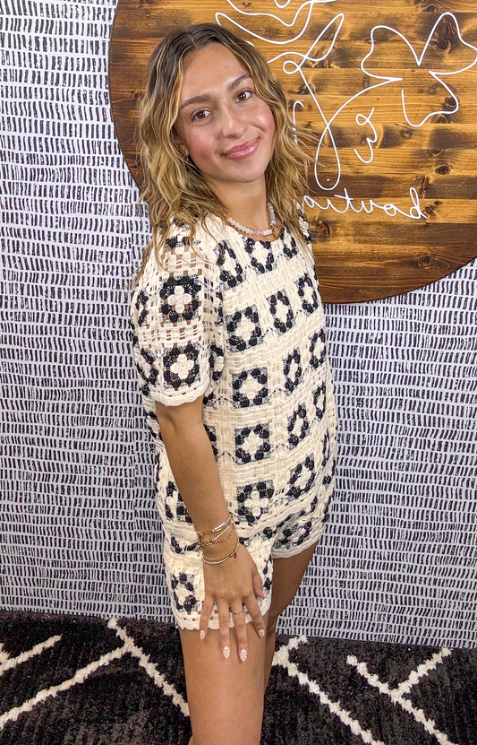 Layla Quilted Crochet Top