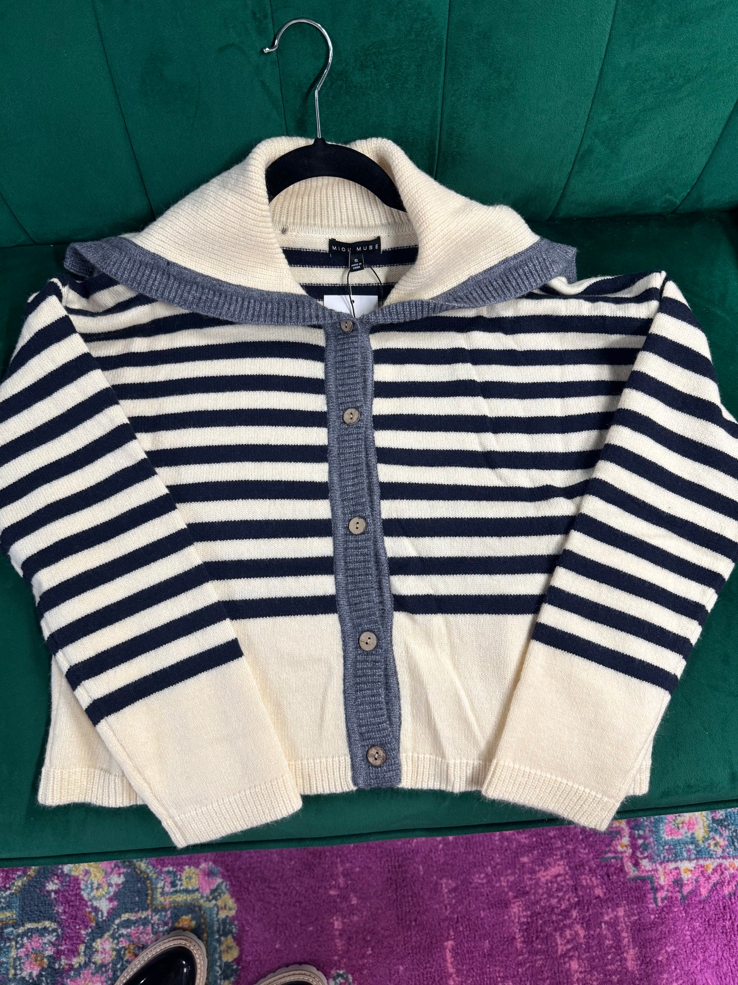 Striped Sailor Collar Sweater