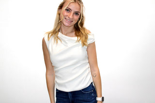 Layle Asymmetrical Neck Sweater Top