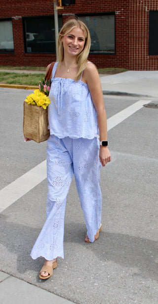 Sienna Striped Eyelet Tank