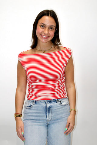 Harper Stripe Off Shoulder Top