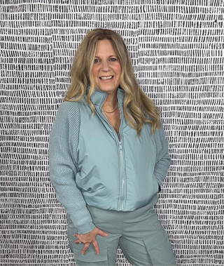 Nylon Trim Hybrid Zip Up