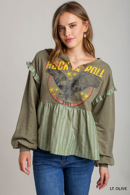 Rock & Roll Baby Doll Top