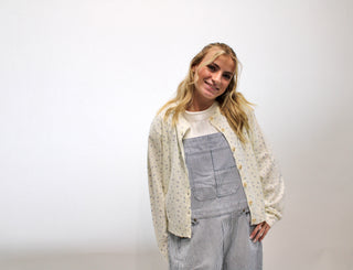 The Uptown Stripe Barrel Overalls
