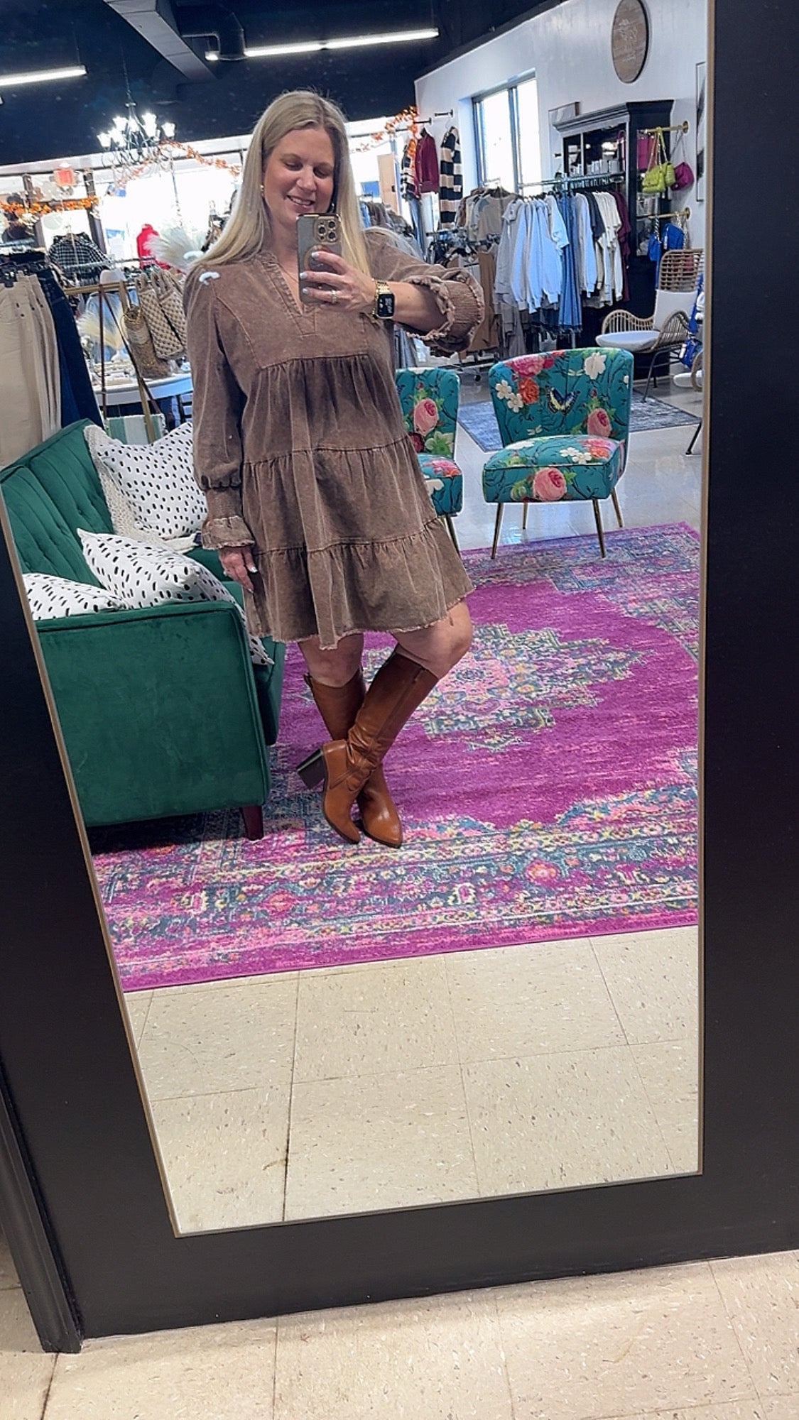 Brown Corduroy Dress