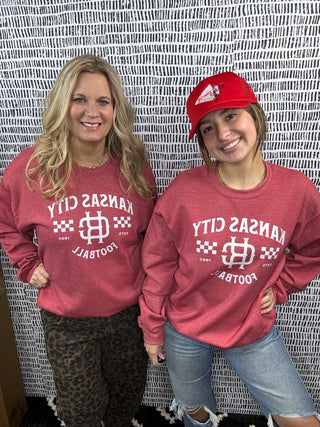 Vintage KC Checked Football Sweatshirt