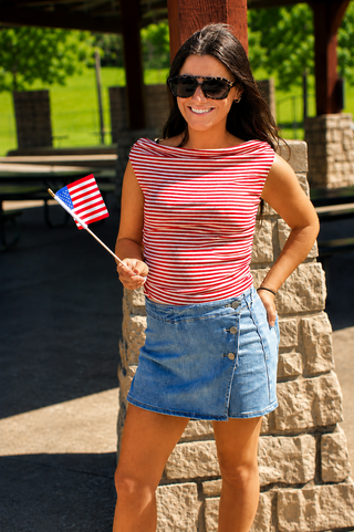 Harper Stripe Off Shoulder Top