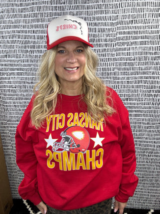 Stars Kansas City Champs Red Sweatshirt