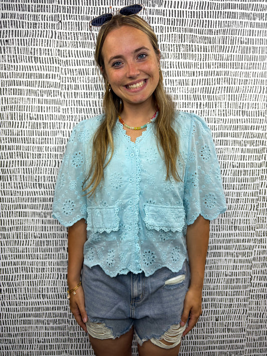 Kora Eyelet Boho Blouse