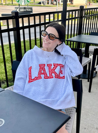 Lake Gingham Mock Neck