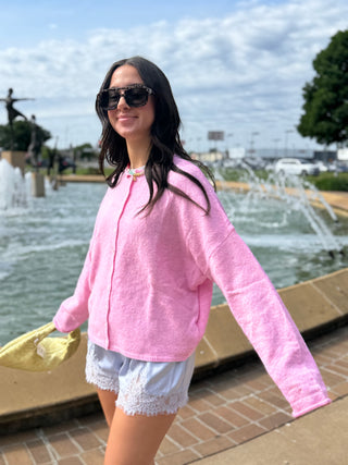 Abby Rose Pale Pink Piper Cardigan