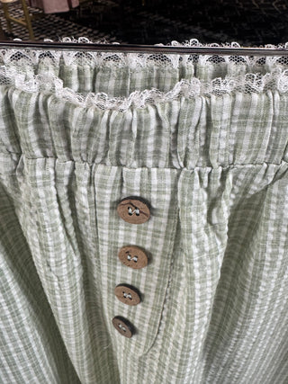 Simply Sage Seersucker Plaid Lounge Pants