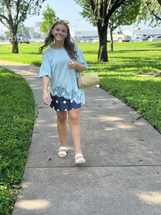 Charlie Polka Dot Mini Satin Skirt