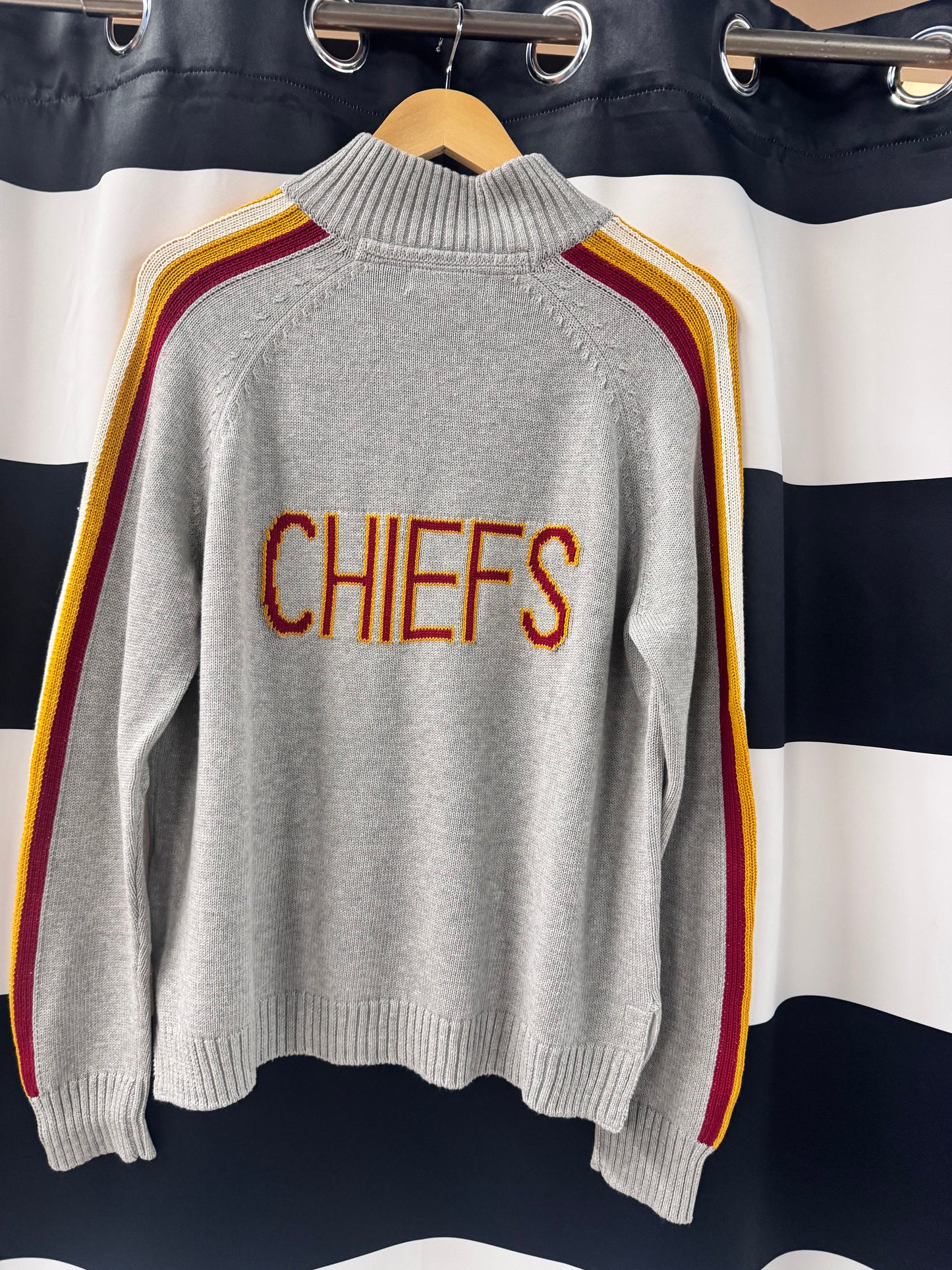 CUSTOM Chiefs 1/2 Zip Knit Sweater