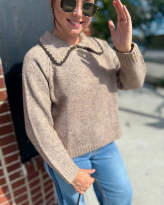 Charlee Stitched Collar Sweater