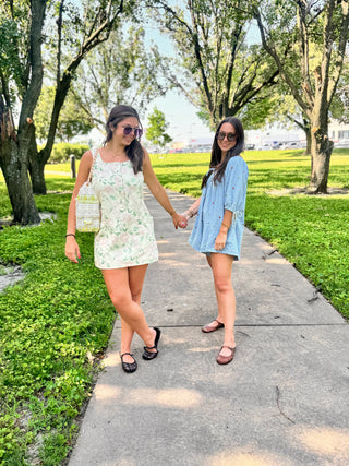 Rosalie Floral Button Front Mini Dress