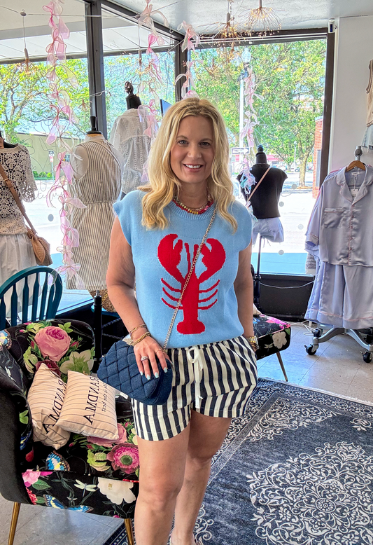 Lobster Scallop Edge Sweater Top
