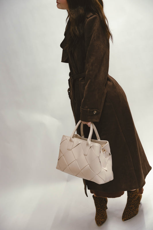 Randi Suede Long Trench Coat