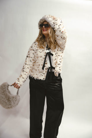 Delaney Shaggy Textured Cardigan