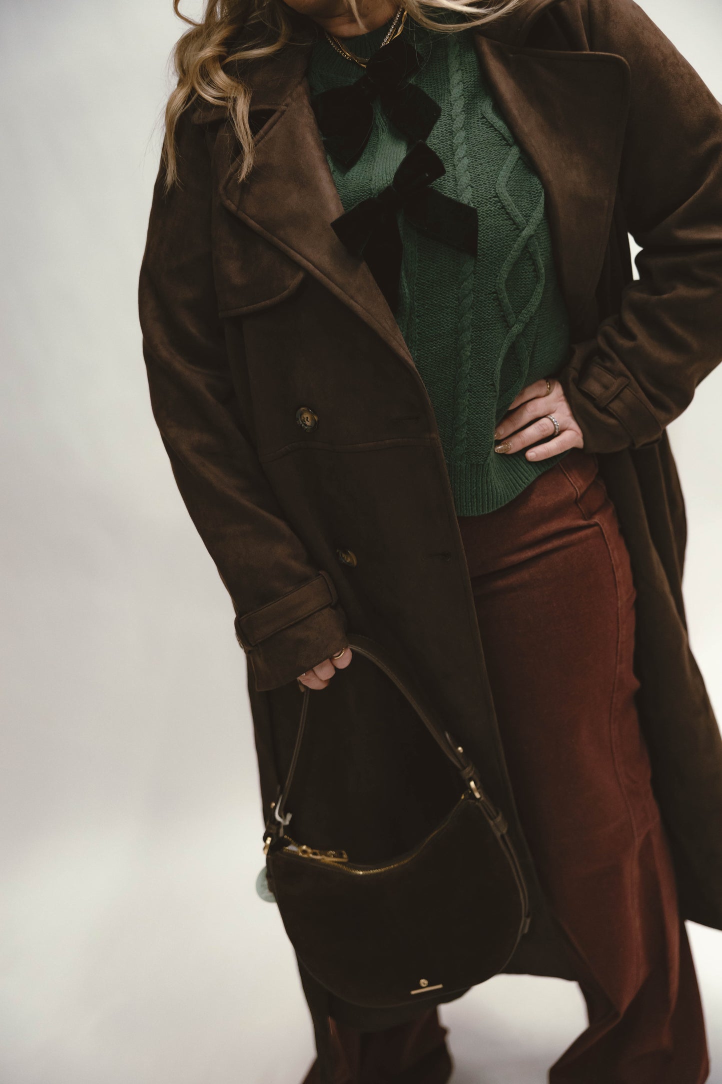 Bailey Cable Knit Crew Neck Cardigan