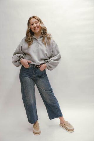 Piper Snap Button Collared Sweatshirt