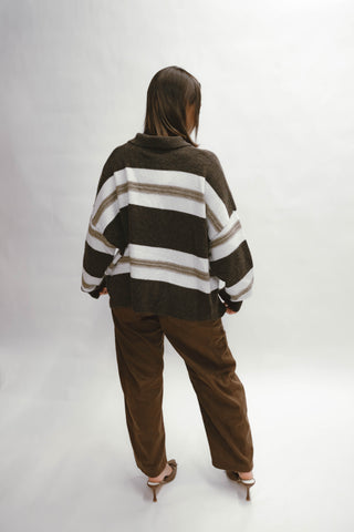 Striped  Rugby Sweater