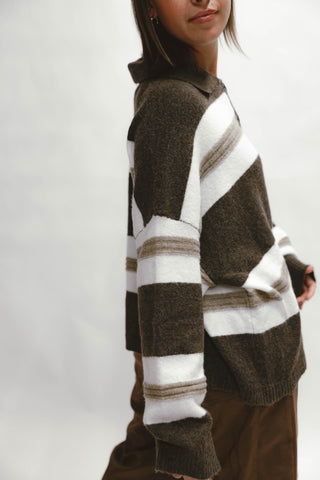 Striped  Rugby Sweater