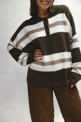 Striped  Rugby Sweater