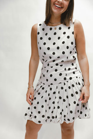 Frankie Polka Dot Sleeveless Bubble Dress