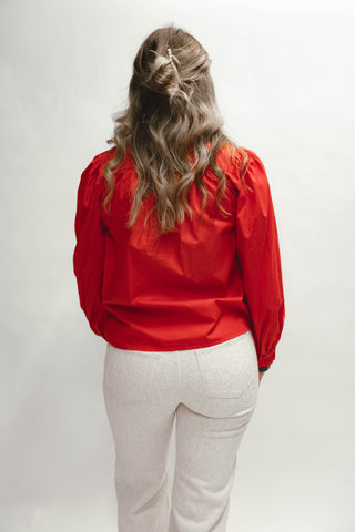 Rachel Ruffle Accent Button Down Lovely Shirt