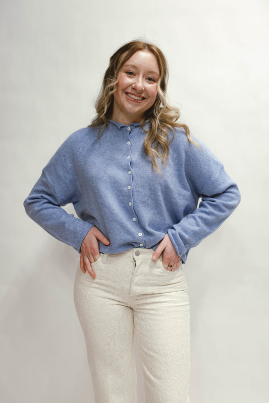 Abby Rose Dusty Blue Piper Cardigan