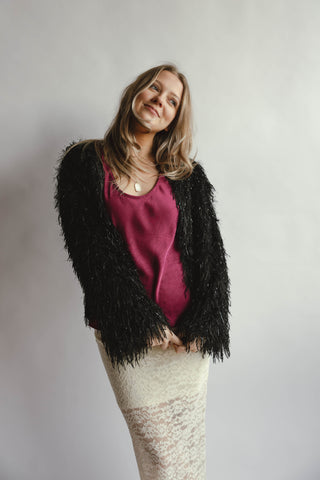 Himari Metallic Fringe Jacket