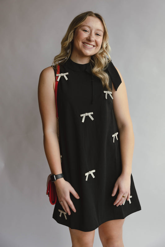 Pamelda Bow Shift Mini Dress