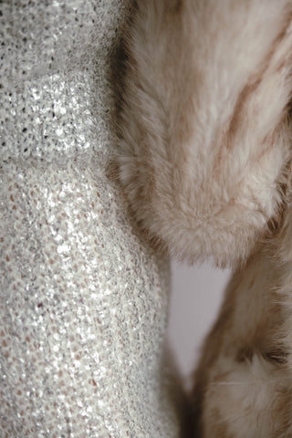 Mindy Metallic Holiday Sweater Dress
