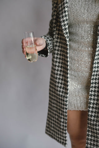 Mindy Metallic Holiday Sweater Dress