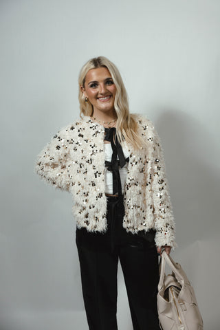 Delaney Shaggy Textured Cardigan