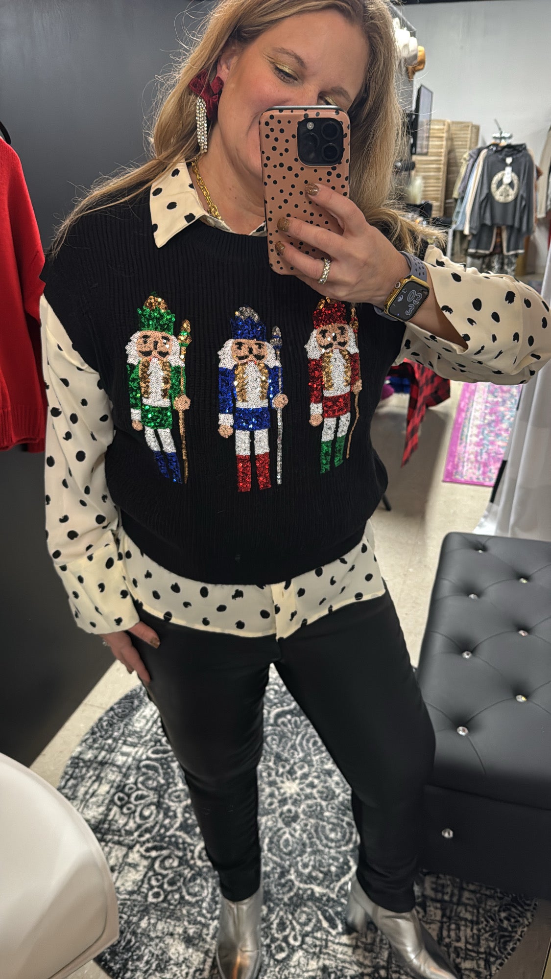 Toy Soldiers Sequins Sweater Vest