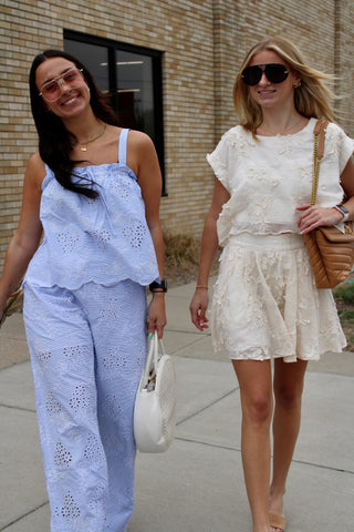 Sienna Striped Eyelet Tank