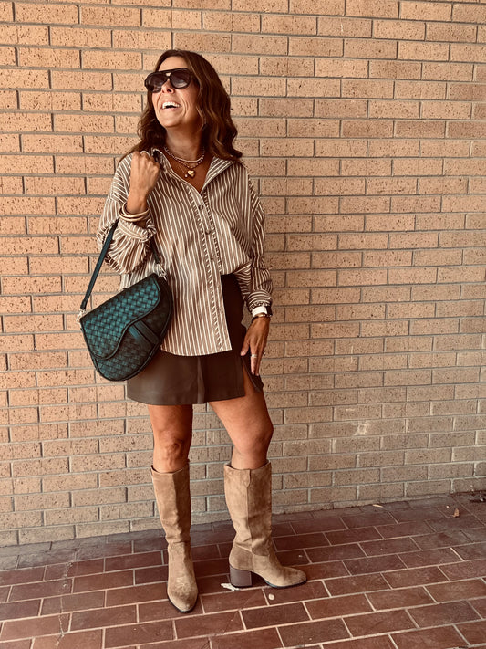 Sami Oversized Stripe Structure Shirt