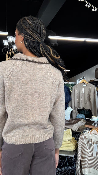 Charlee Stitched Collar Sweater