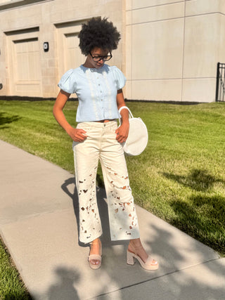 Savannah Floral Cutout Pants