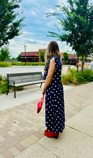 Caryn Polka Dot Sleeveless Top