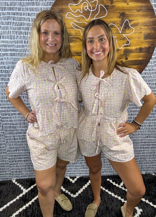 Carmin Floral Gingham Top