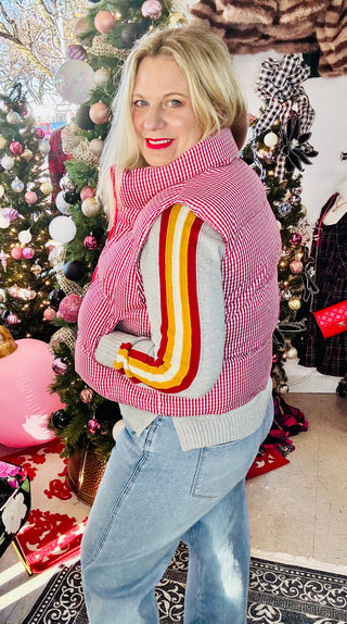 CUSTOM Chiefs 1/2 Zip Knit Sweater
