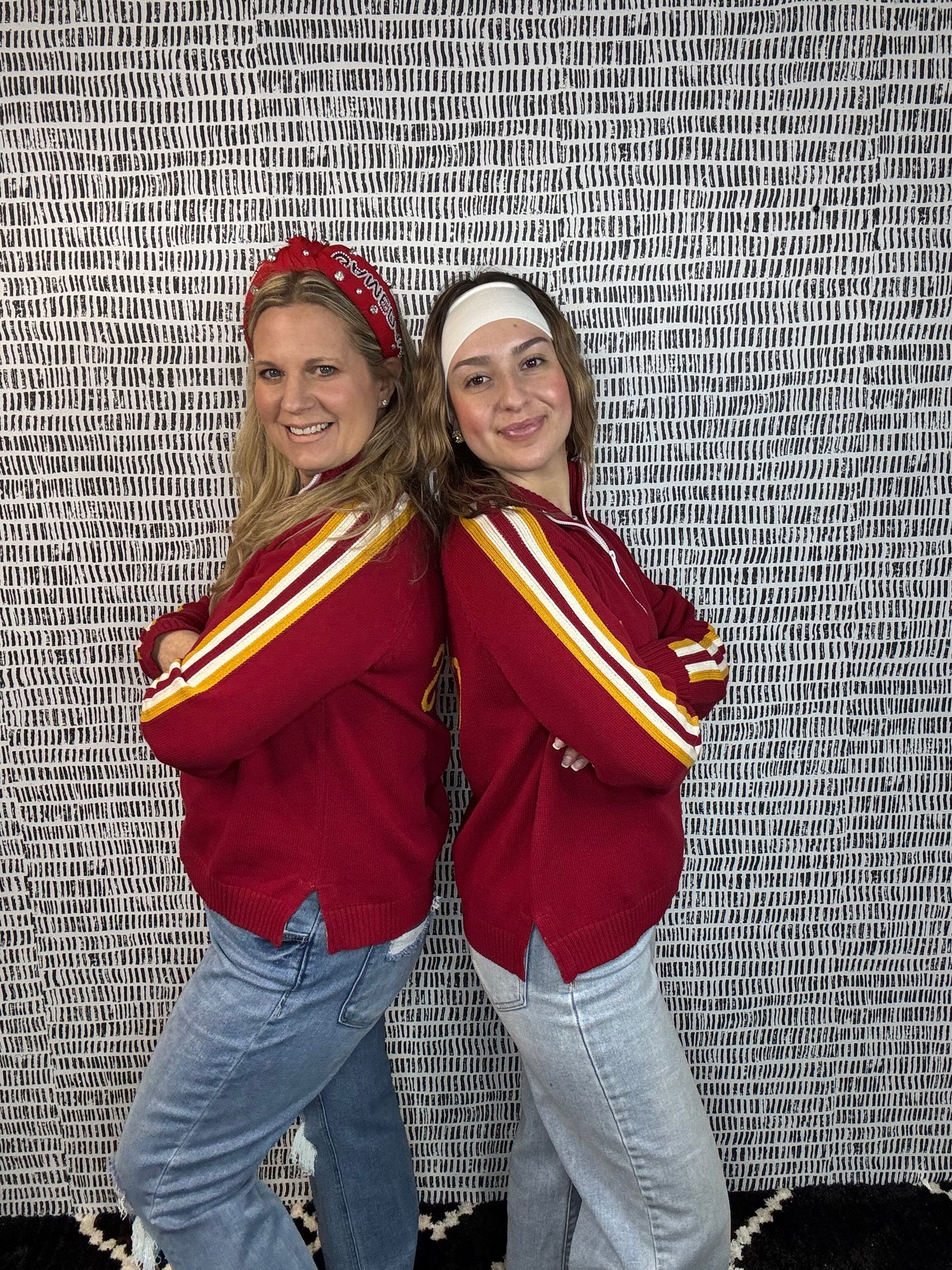 CUSTOM Chiefs 1/2 Zip Knit Sweater