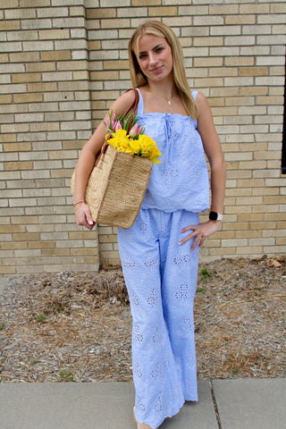 Sienna Striped Eyelet Tank