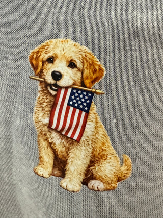 The Zoey Cut Out Crewneck Flag Sweatshirt