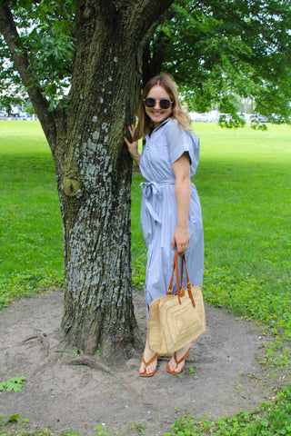 Lainey Striped Midi Dress